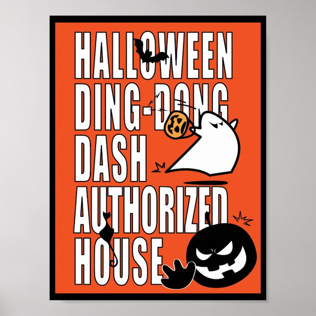 Póster Casa autorizada de Halloween DDD (Frente)