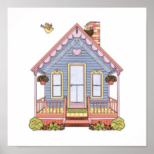 Póster Casa azul cúpula