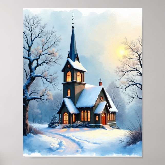 Póster Casa bajo la nieve (Frente)