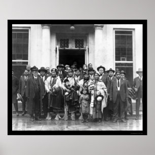 Póster Casa Blanca india 1919 del grupo de Osage