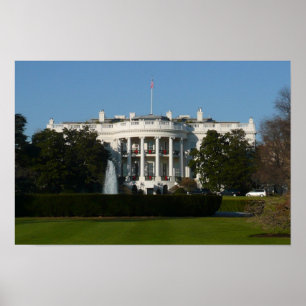 Póster Casa Blanca navidades de días festivos Washington