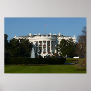 Póster Casa Blanca navidades de días festivos Washington