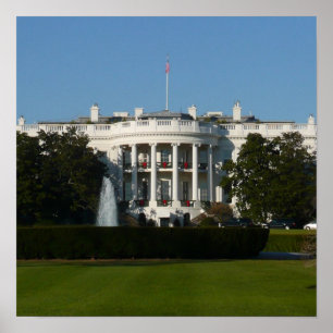 Póster Casa Blanca navidades de días festivos Washington