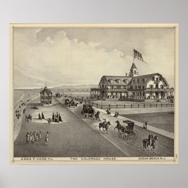 Póster Casa Colorado, Ocean Beach, NJ (Frente)