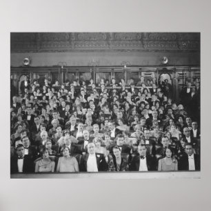Póster CASA COMPLETAaudiencia, vintage, teatro, multitud,
