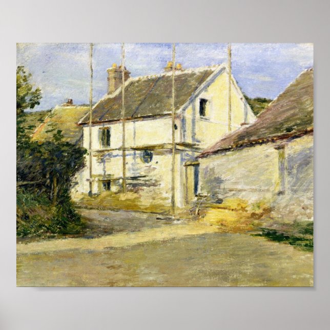 Póster Casa con Scaffolding (obra de construcción de époc (Frente)