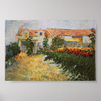 Póster Casa con Sunflowers Van Gogh Bella Artes