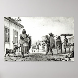 Póster Casa de alquiler, caballo y cabra en venta