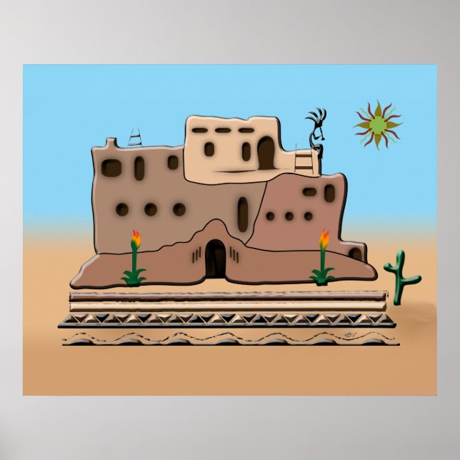 Póster Casa de arcilla