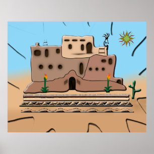 Póster Casa de arcilla