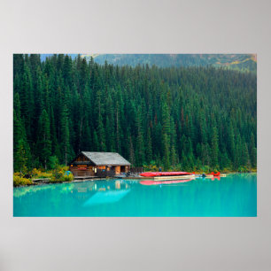 Póster Casa de barcos cerca del lago Louise en el Parque