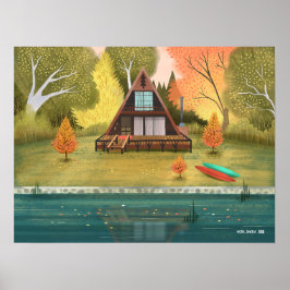 Póster Casa de cabaña A-Frame