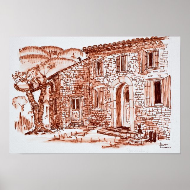 Póster Casa de campo cerca de Grasse | Provenza, Francia (Frente)