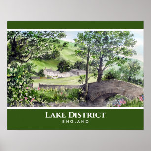 Póster Casa de campo cerca del distrito del lago Thirlmer