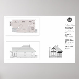 Póster Casa de campo de cinco habitaciones