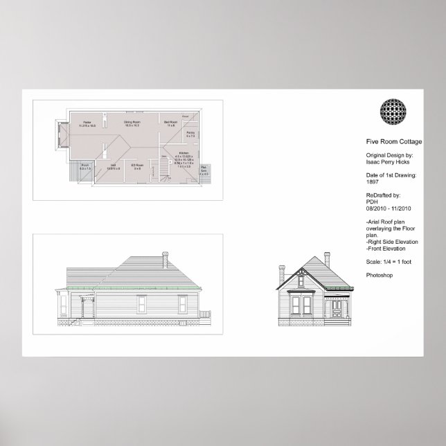 Póster Casa de campo de cinco habitaciones (Frente)