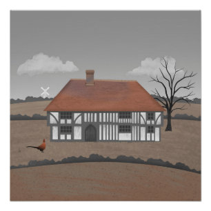 Póster Casa de campo de faisanes