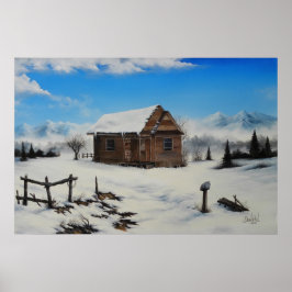 Póster Casa de campo de Idaho Petróleo pintura de David P