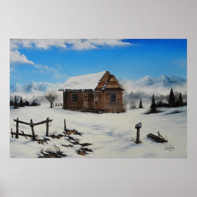 Póster Casa de campo de Idaho Petróleo pintura de David P (Frente)