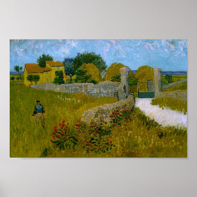 Póster Casa de campo en Provence Bella Artes Van Gogh (Frente)