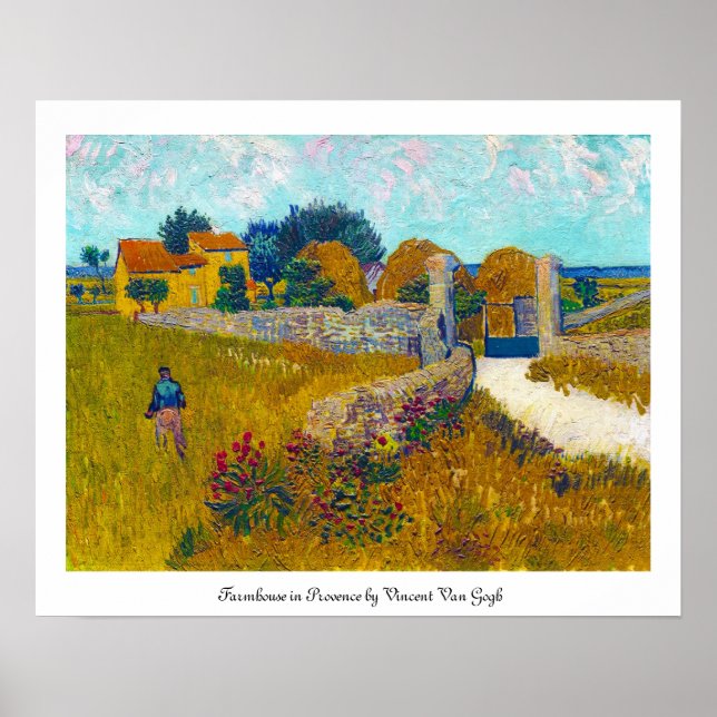 Póster Casa de campo en Provenza por Vincent Van Gogh (Frente)