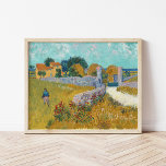 Póster Casa de campo en Provenza | Vincent Van Gogh<br><div class="desc">Casa de campo en Provenza (1888) del artista holandés post-impresionista Vincent Van Gogh. El arte original es una pintura al paisaje de lienzos en vivos tonos amarillos dorados y azul acuático. Utilice las herramientas de diseño para agregar texto personalizado o personalizar la imagen.</div>