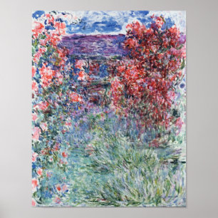 Póster Casa de Claude Monet el en Giverny debajo de los