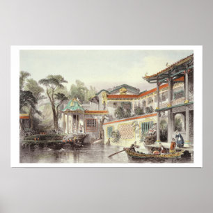 Póster Casa de Conseequa, comerciante chino, en el