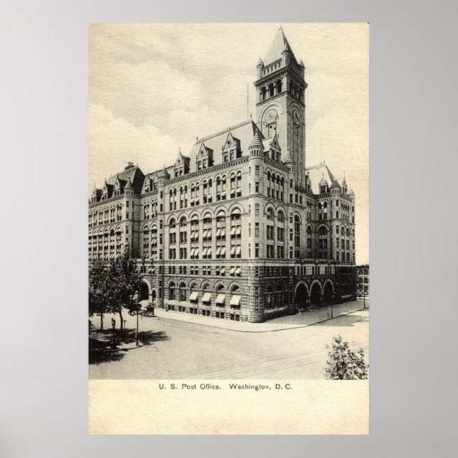 Póster Casa de correos de EE. UU., Washington DC, 1907 (Frente)