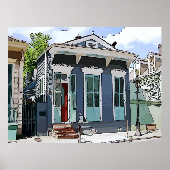 Póster Casa de escopetas de Nueva Orleans (Frente)