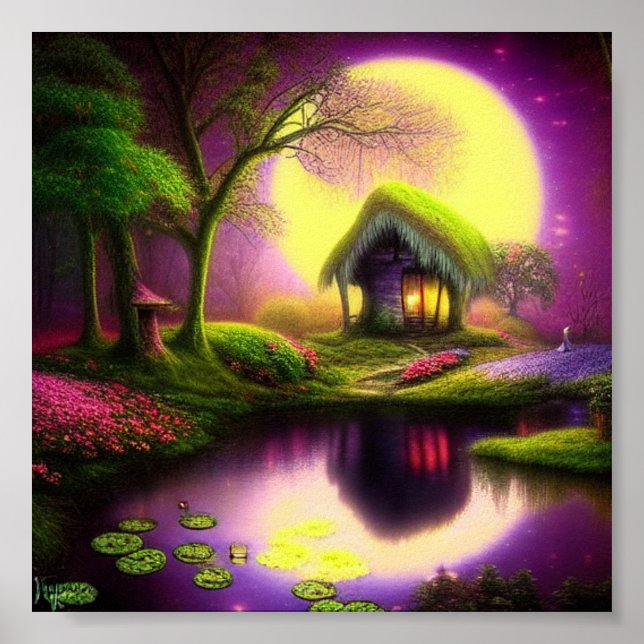 Póster casa de fantasía caprichosa (Frente)
