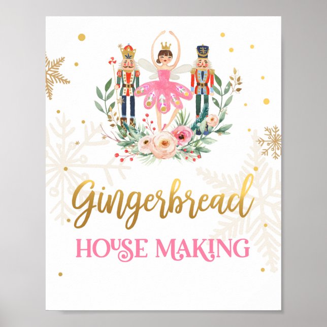 Póster Casa de Gingerbread Haciendo Chica a Balerina Nutc (Frente)