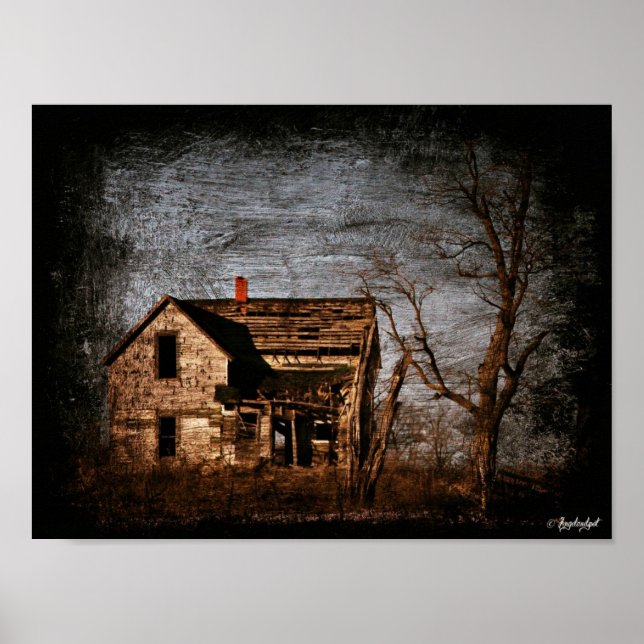 Póster Casa de granja abandonada (Frente)