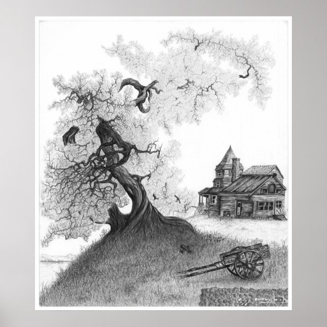 Póster "Casa de granjas", por Jeff Camden (Frente)