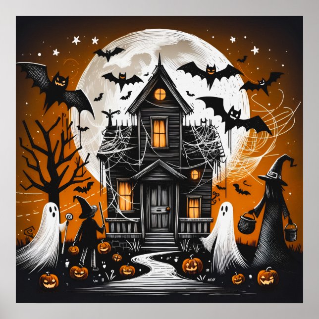 Póster Casa de Halloween (Frente)