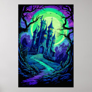 Póster Casa de Halloween superespeluznante