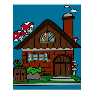 Póster casa de hongos