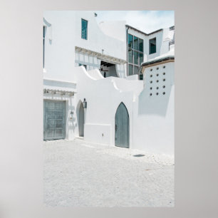 Póster Casa de hormigón blanco