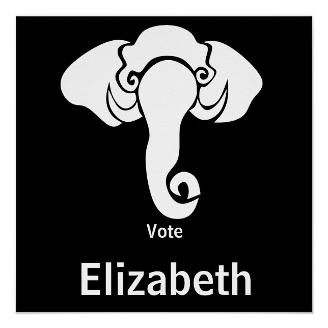 Póster Casa de la familia Elephant Blanco Dirección Repub (Anverso)