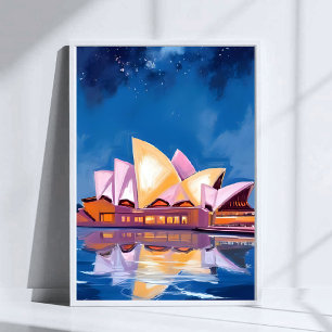 Póster Casa de la Ópera de Sídney, Pintura de Australia