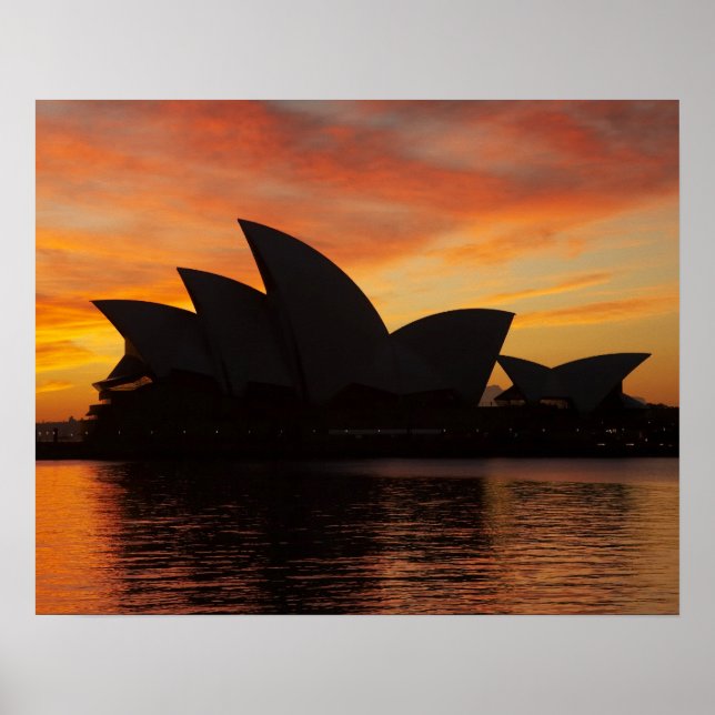 Póster Casa de la Ópera de Sydney al amanecer, Sydney, Nu (Frente)