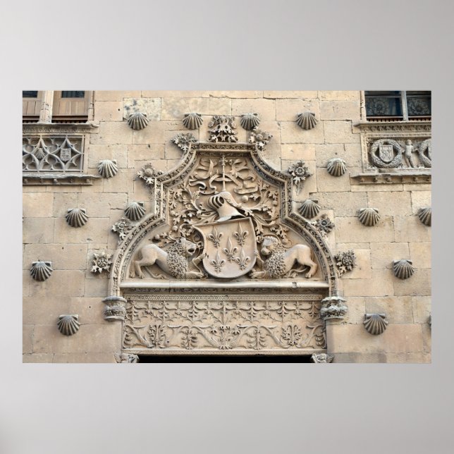 Póster Casa de las Conchas, Salamanca (Frente)