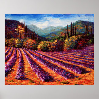 Póster Casa de lavanda de montaña