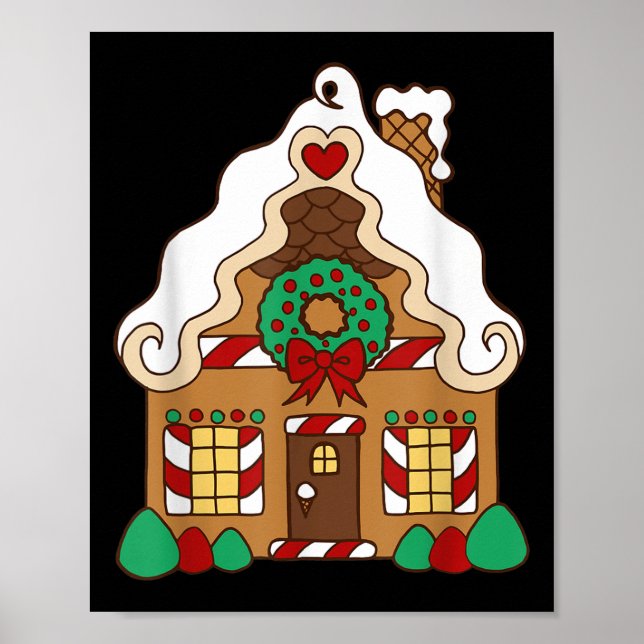 Póster Casa de los navidades Gingerbread (Frente)