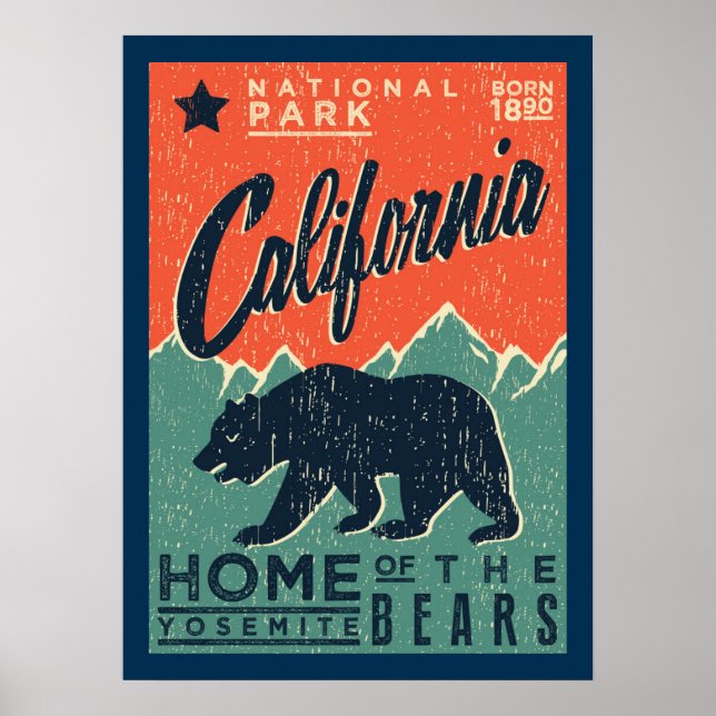 Póster Casa de los Osos Yosemitas | California (Frente)