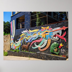 Póster Casa de los vientos de Diego Rivera Quetzalcoatl
