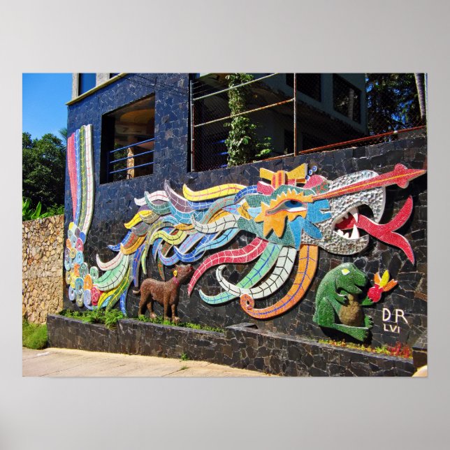 Póster Casa de los vientos de Diego Rivera Quetzalcoatl (Frente)