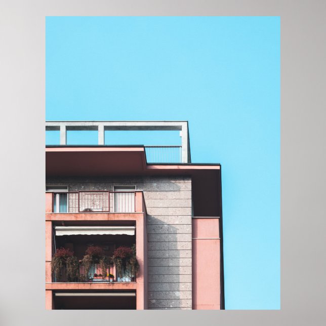 PÓSTER CASA DE MADERA NEGRA Y MARRÓN (Frente)