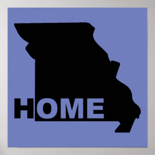 Póster Casa de Missouri lejos del Rótulo del Poster estat