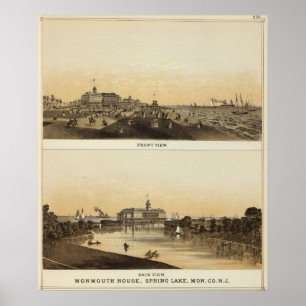 Póster Casa de Monmouth, lago spring, NJ